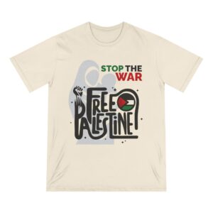 Stop The War, Free Palestine - Unisex Organic Staple T-Shirt (Eco-friendly) - Image 14