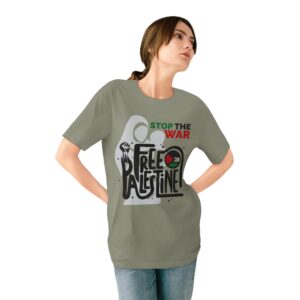 Stop The War, Free Palestine - Unisex Organic Staple T-Shirt (Eco-friendly) - Image 4