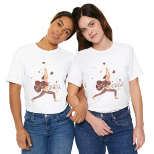 Yoga Reduces Stress - Unisex Jersey Short Sleeve Tee - Image 55