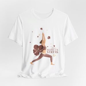 Yoga Reduces Stress - Unisex Jersey Short Sleeve Tee - Image 36