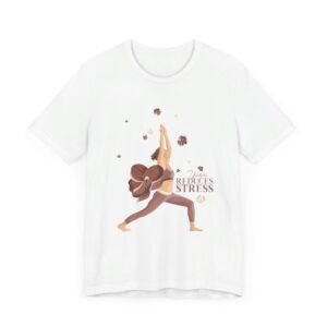 Yoga Reduces Stress - Unisex Jersey Short Sleeve Tee - Image 33