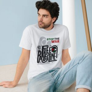 Stop The War, Free Palestine - Unisex Organic Staple T-Shirt (Eco-friendly) - Image 5