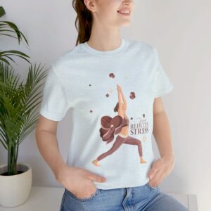 Yoga Reduces Stress - Unisex Jersey Short Sleeve Tee - Image 24