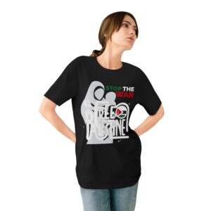 Stop The War, Free Palestine - Unisex Organic Staple T-Shirt (Eco-friendly) - Image 12