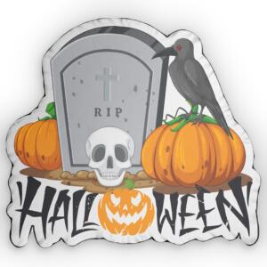 Crow on Tombstone Halloween - GIFTZ For Your Loved Ones