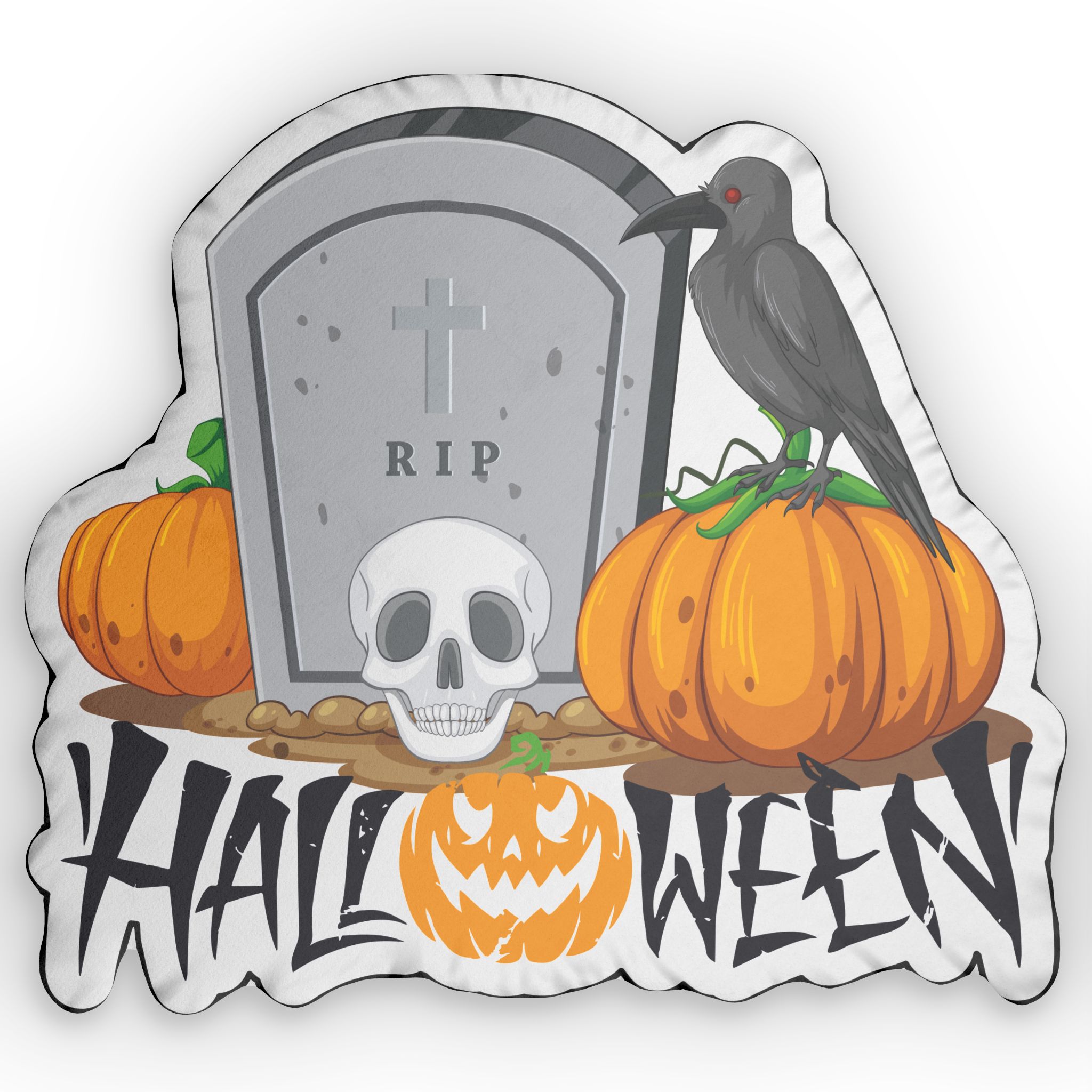 Crow on Tombstone Halloween - GIFTZ For Your Loved Ones