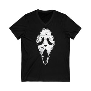 Spooky Boo Halloween - Unisex Jersey Short Sleeve V-Neck Tee - Image 7