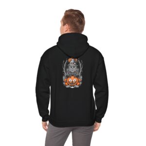 Halloween Scary Owl on Pumpkin Unisex Heavy Blend™ Hooded Sweatshirt - Image 14