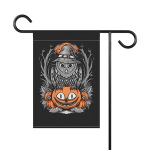 Halloween Scary Owl on Pumpkin Garden & House Banner - Image 8