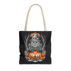 Halloween Scary Owl on Pumpkin All-Over Print Tote Bag: Spooky and Stylish - Image 42