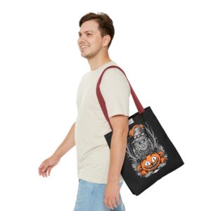 Halloween Scary Owl on Pumpkin All-Over Print Tote Bag: Spooky and Stylish - Image 20