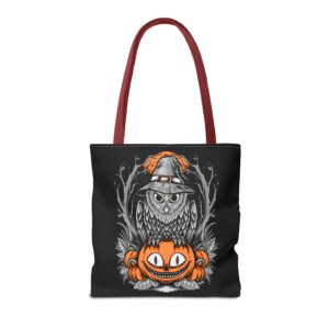 Halloween Scary Owl on Pumpkin All-Over Print Tote Bag: Spooky and Stylish - Image 19