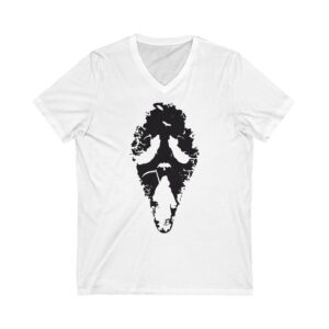 Spooky Boo Halloween - Unisex Jersey Short Sleeve V-Neck Tee - Image 3