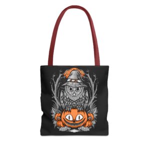 Halloween Scary Owl on Pumpkin All-Over Print Tote Bag: Spooky and Stylish - Image 14