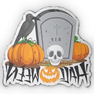 Crow on Tombstone Halloween - GIFTZ For Your Loved Ones