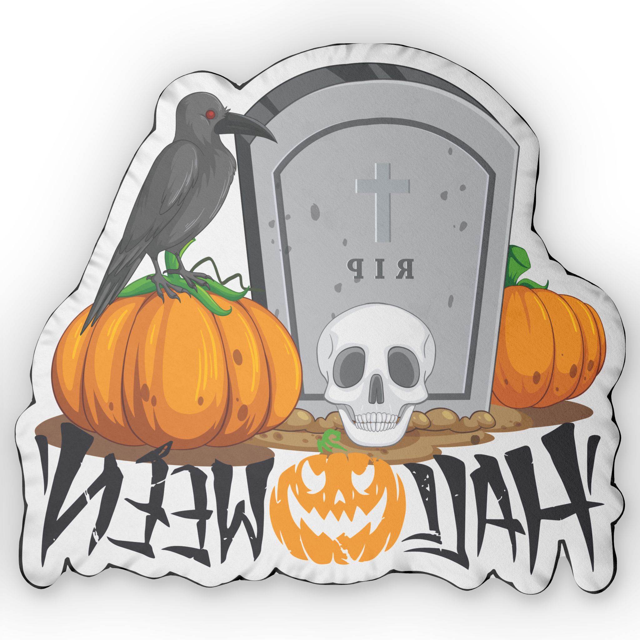 Crow on Tombstone Halloween - GIFTZ For Your Loved Ones