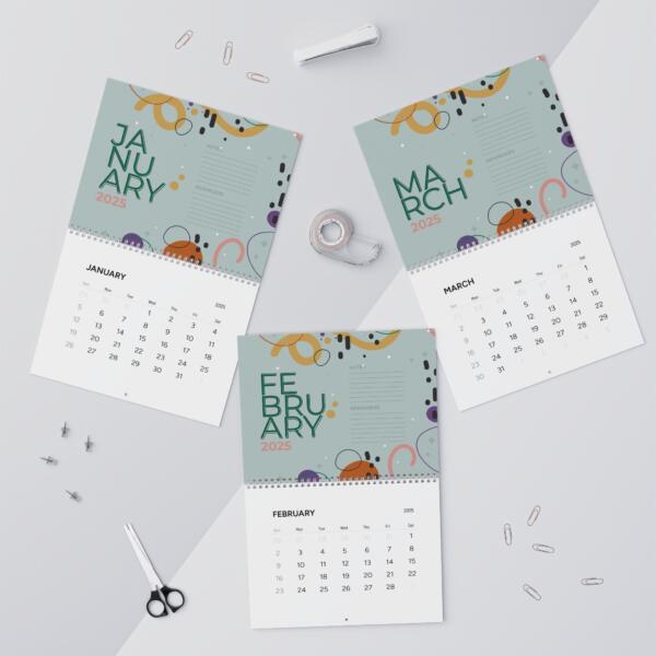 Abstract Wall Calendar 2025 - GIFTZ For Your Loved Ones
