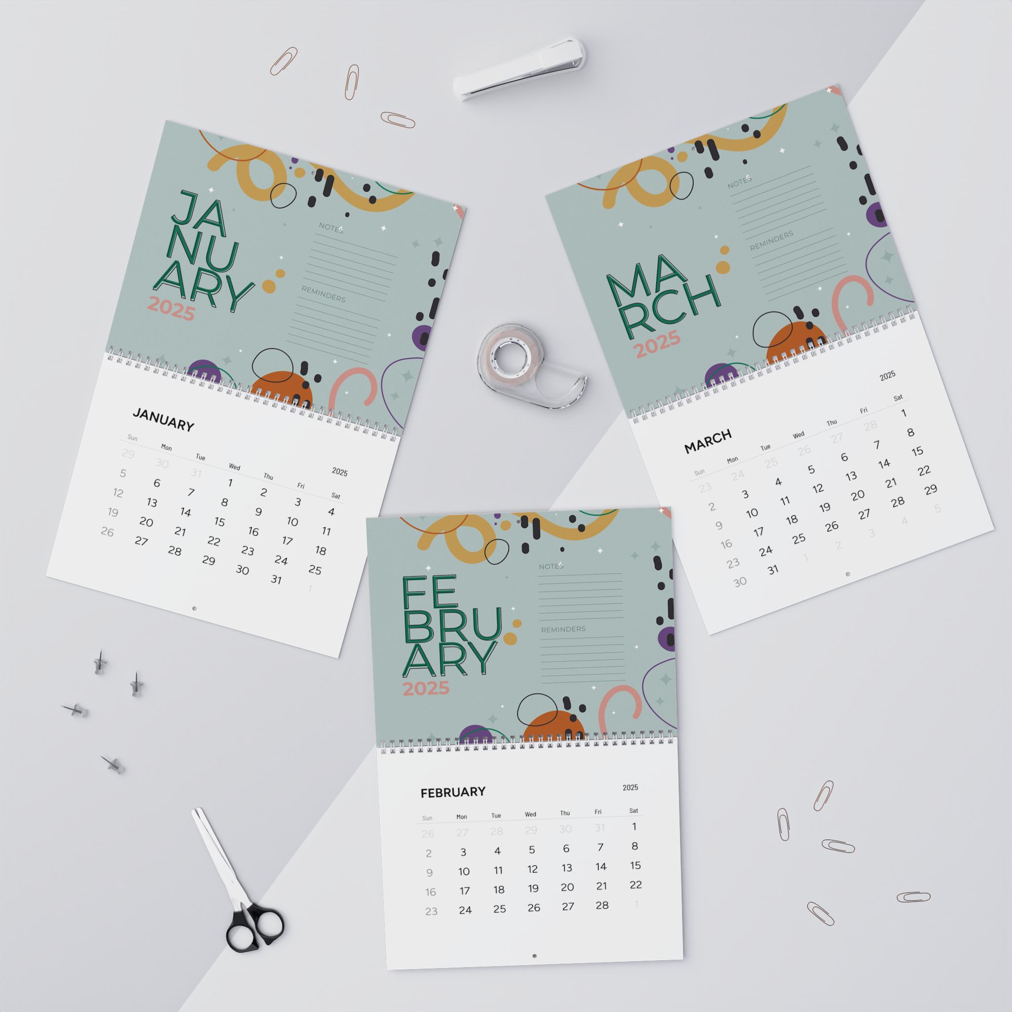 Abstract Wall Calendar 2025 - GIFTZ For Your Loved Ones