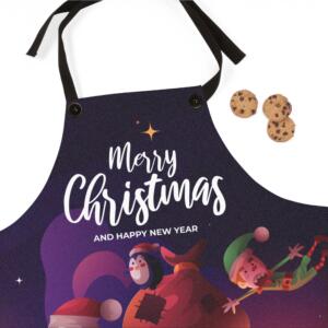 Merry Christmas Festive Apron - Holiday Cooking Essentials - All Over Print - Image 3