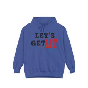 Let's Get Lit for Holiday Celebrations - Unisex Garment-Dyed Hoodie - Image 7