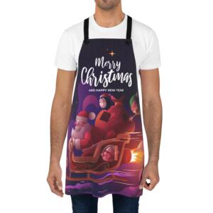Merry Christmas Festive Apron - Holiday Cooking Essentials - All Over Print - Image 2