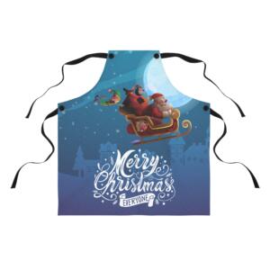 Merry Christmas Santa Claus Apron - Festive Holiday Cooking Gear - All Over Print - Image 4
