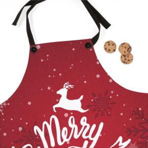 Merry Christmas Kitchen Apron - Festive Holiday Cooking Gift - All Over Print - Image 3
