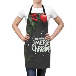 Merry Christmas Festive Apron - Holiday Cooking Essentials - All Over Print