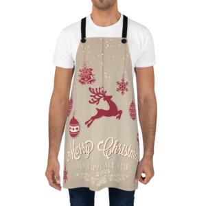 Christmas Reindeer Apron - Merry Christmas & Happy New Year Festive Cooking Gear - All Over Print - Image 2