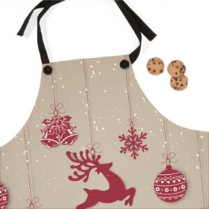Christmas Reindeer Apron - Merry Christmas & Happy New Year Festive Cooking Gear - All Over Print - Image 3