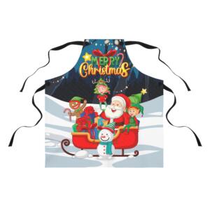 Festive Christmas Apron - Merry Christmas Design for Holiday Cooking - All Over Print - Image 4