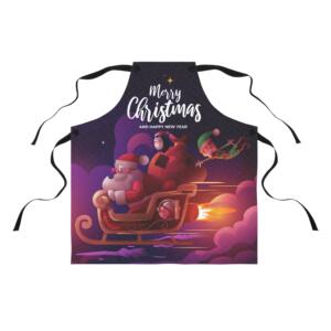 Merry Christmas Festive Apron - Holiday Cooking Essentials - All Over Print - Image 4
