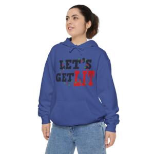 Let's Get Lit for Holiday Celebrations - Unisex Garment-Dyed Hoodie - Image 5