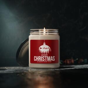 Christmas and Happy New Year Scented Soy Candle - 9oz - GIFTS For Loved Ones