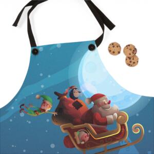 Merry Christmas Santa Claus Apron - Festive Holiday Cooking Gear - All Over Print - Image 3