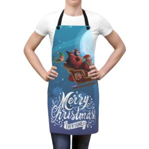 Merry Christmas Santa Claus Apron - Festive Holiday Cooking Gear - All Over Print - Image 1