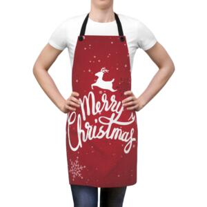 Merry Christmas Kitchen Apron - Festive Holiday Cooking Gift - All Over Print - Image 1