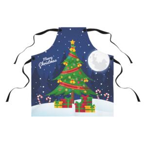 Festive Christmas Apron with Merry Christmas Design - All Over Print - Image 4
