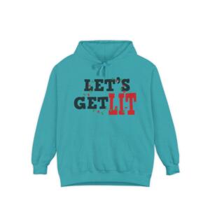 Let's Get Lit for Holiday Celebrations - Unisex Garment-Dyed Hoodie - Image 11