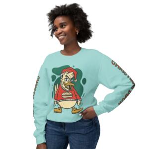 Christmas Duck Unisex Lightweight Crewneck Sweatshirt - Festive Holiday Apparel - Image 9