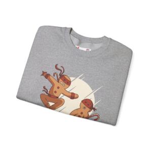 Kung Fu Santa Unisex Crewneck Sweatshirt - Holiday Humor Design - Image 8