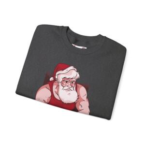 Santa Fitness Sweatshirt – Giving Stamina Unisex Crewneck - Image 15