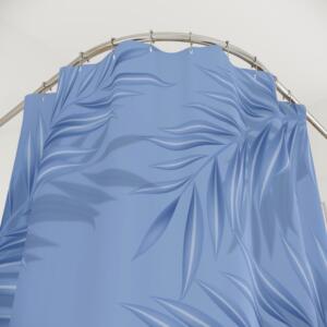 Tropical Leaf Shower Curtain - Blue Botanical Design for Relaxing Bathrooms - Image 5