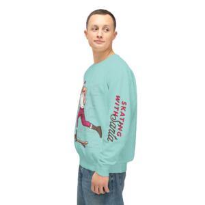 Skating Santa Unisex Lightweight Crewneck Sweatshirt - Image 12
