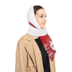 Festive Santa Sleigh Poly Scarf - Holiday Winter Accessory - Image 10