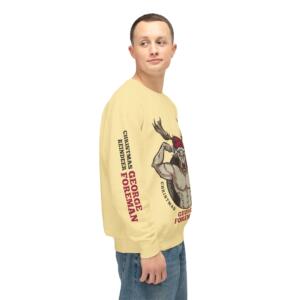 Funny Christmas Sweatshirt - George Foreman Reindeer Design - Image 7