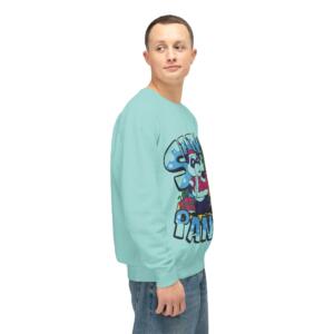 Cute Santa Panda Unisex Lightweight Crewneck Sweatshirt - Image 11