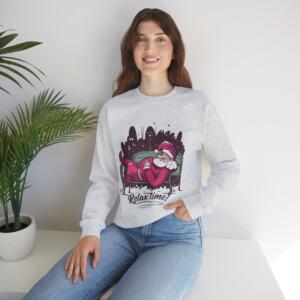 Santa Relax Time Unisex Crewneck Sweatshirt - Image 5
