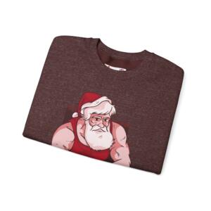 Santa Fitness Sweatshirt – Giving Stamina Unisex Crewneck - Image 5