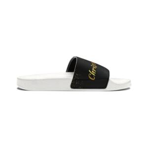 Reindeer Christmas Golden | Men's Removable-Strap Sandals - Image 8
